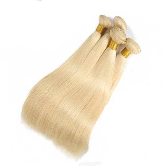 High Quality Human Hair Extensions Blonde Straight 14" inches - Picture 2 of 5